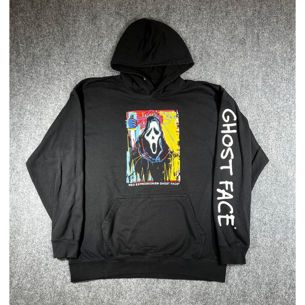 Ghost Face Hoodie XL Horror Scream Black Pullover